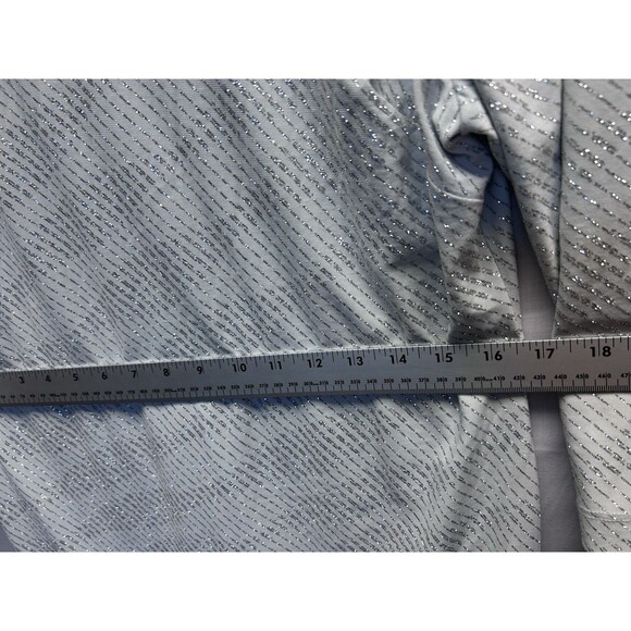 Calvin Klein Silver Sparkle Sheath Dress 3/4 Sleeve Formal Boat Neck Women’s 12 - Picture 8 of 12